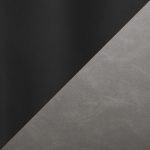Daniella Contemporary Grey Faux Leather Accent Chair, Black Metal