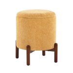 Daniella Contemporary Yellow Fabric Walnut Wood Storage Ottoman 18 Daniella Contemporary Yellow Fabric Walnut Wood Storage Ottoman