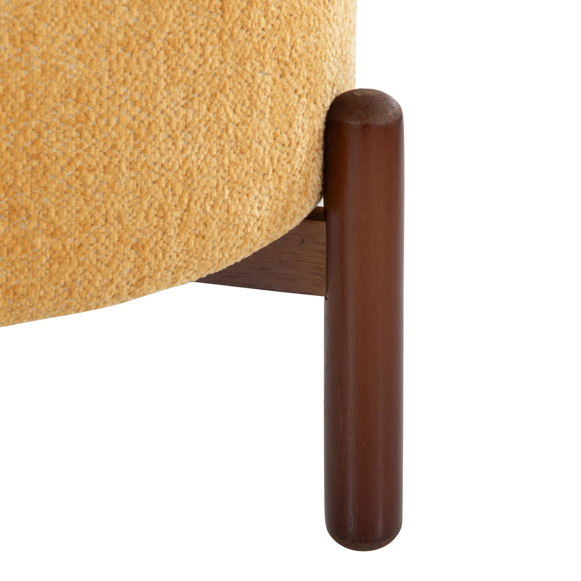 Daniella Contemporary Yellow Fabric Walnut Wood Storage Ottoman 10 Daniella Contemporary Yellow Fabric Walnut Wood Storage Ottoman - Image 10