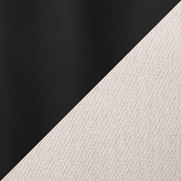 Daniella Cream Fabric Black Metal Contemporary Bar Stool Set of 2 1