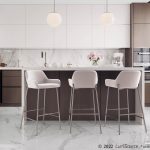 Daniella Cream Fabric Chrome Contemporary Bar Stool (Set of 2) 10 Daniella Cream Fabric Chrome Contemporary Bar Stool (Set of 2)