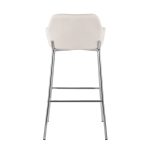 Daniella Cream Fabric Chrome Contemporary Bar Stool (Set of 2) 15 Daniella Cream Fabric Chrome Contemporary Bar Stool (Set of 2)