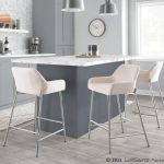 Daniella Cream Fabric Chrome Contemporary Counter Stool (Set of 2) 13 Daniella Cream Fabric Chrome Contemporary Counter Stool (Set of 2)