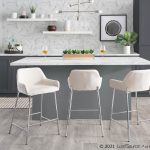 Daniella Cream Fabric Chrome Contemporary Counter Stool (Set of 2) 12 Daniella Cream Fabric Chrome Contemporary Counter Stool (Set of 2)