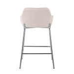 Daniella Cream Fabric Chrome Contemporary Counter Stool (Set of 2) 18 Daniella Cream Fabric Chrome Contemporary Counter Stool (Set of 2)