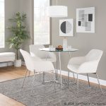 Daniella Cream Velvet Chrome Contemporary Dining Chairs (Set of 2) 10 Daniella Cream Velvet Chrome Contemporary Dining Chairs (Set of 2)