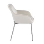 Daniella Cream Velvet Chrome Contemporary Dining Chairs (Set of 2) 13 Daniella Cream Velvet Chrome Contemporary Dining Chairs (Set of 2)
