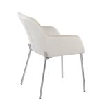 Daniella Cream Velvet Chrome Contemporary Dining Chairs (Set of 2) 14 Daniella Cream Velvet Chrome Contemporary Dining Chairs (Set of 2)