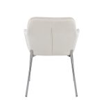 Daniella Cream Velvet Chrome Contemporary Dining Chairs (Set of 2) 15 Daniella Cream Velvet Chrome Contemporary Dining Chairs (Set of 2)
