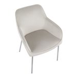 Daniella Cream Velvet Chrome Contemporary Dining Chairs (Set of 2) 17 Daniella Cream Velvet Chrome Contemporary Dining Chairs (Set of 2)