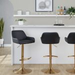 Daniella Gold and Black Contemporary Adjustable Barstool (Set of 2) 11 Daniella Gold and Black Contemporary Adjustable Barstool (Set of 2)