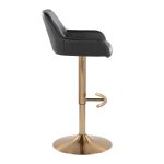 Daniella Gold and Black Contemporary Adjustable Barstool (Set of 2) 15 Daniella Gold and Black Contemporary Adjustable Barstool (Set of 2)