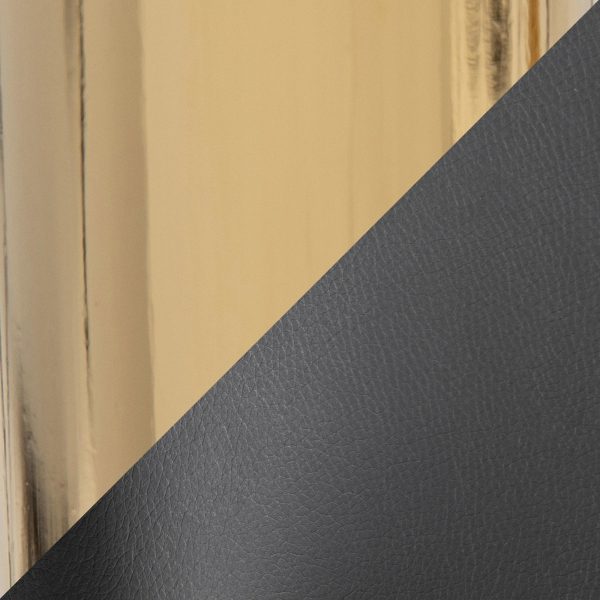 Daniella Gold and Black Contemporary Adjustable Barstool Set of 2 9