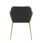 Daniella Gold and Black Faux Leather Contemporary Dining Chairs (Set of 2) 15 Daniella Gold and Black Faux Leather Contemporary Dining Chairs (Set of 2)