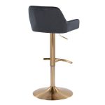 Daniella Gold and Black Velvet Contemporary Barstools (Set of 2) 19 Daniella Gold and Black Velvet Contemporary Barstools (Set of 2)