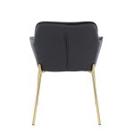 Daniella Gold and Black Velvet Contemporary Dining Chairs (Set of 2) 15 Daniella Gold and Black Velvet Contemporary Dining Chairs (Set of 2)