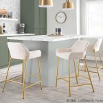 Daniella Gold and Cream Contemporary Counter Stools (Set of 2) 12 Daniella Gold and Cream Contemporary Counter Stools (Set of 2)
