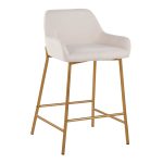 Daniella Gold and Cream Contemporary Counter Stools (Set of 2) 15 Daniella Gold and Cream Contemporary Counter Stools (Set of 2)