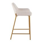 Daniella Gold and Cream Contemporary Counter Stools (Set of 2) 16 Daniella Gold and Cream Contemporary Counter Stools (Set of 2)