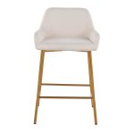 Daniella Gold and Cream Contemporary Counter Stools (Set of 2) 19 Daniella Gold and Cream Contemporary Counter Stools (Set of 2)