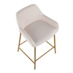 Daniella Gold and Cream Contemporary Counter Stools (Set of 2) 20 Daniella Gold and Cream Contemporary Counter Stools (Set of 2)