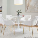 Daniella Gold and Cream Contemporary Dining Chairs (Set of 2)