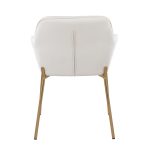 Daniella Gold and Cream Contemporary Dining Chairs (Set of 2)