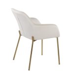 Daniella Gold and Cream Velvet Contemporary Dining Chairs (Set of 2) 14 Daniella Gold and Cream Velvet Contemporary Dining Chairs (Set of 2)