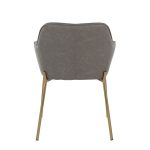 Daniella Gold and Grey Contemporary Dining Chairs (Set of 2)