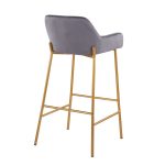 Daniella Gold and Silver Velvet Contemporary Bar Stools (Set of 2) 14 Daniella Gold and Silver Velvet Contemporary Bar Stools (Set of 2)