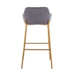 Daniella Gold and Silver Velvet Contemporary Bar Stools (Set of 2) 15 Daniella Gold and Silver Velvet Contemporary Bar Stools (Set of 2)