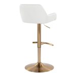 Daniella Gold and White Contemporary Adjustable Swivel Barstool (Set of 2) 15 Daniella Gold and White Contemporary Adjustable Swivel Barstool (Set of 2)