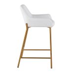 Daniella Gold and White Contemporary Counter Stools (Set of 2) 16 Daniella Gold and White Contemporary Counter Stools (Set of 2)