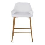 Daniella Gold and White Contemporary Counter Stools (Set of 2) 19 Daniella Gold and White Contemporary Counter Stools (Set of 2)