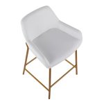 Daniella Gold and White Contemporary Counter Stools (Set of 2) 20 Daniella Gold and White Contemporary Counter Stools (Set of 2)