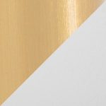 Daniella Gold and White Contemporary Dining Chairs (Set of 2)