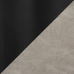 Daniella Grey Faux Leather Black Metal Counter Stools (Set of 2)