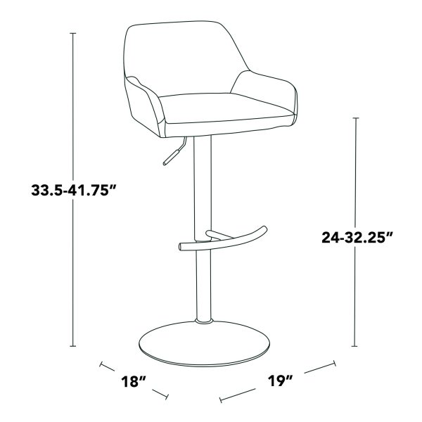 Daniella Grey Faux Leather Chrome Contemporary Swivel Barstool Set of 2 10