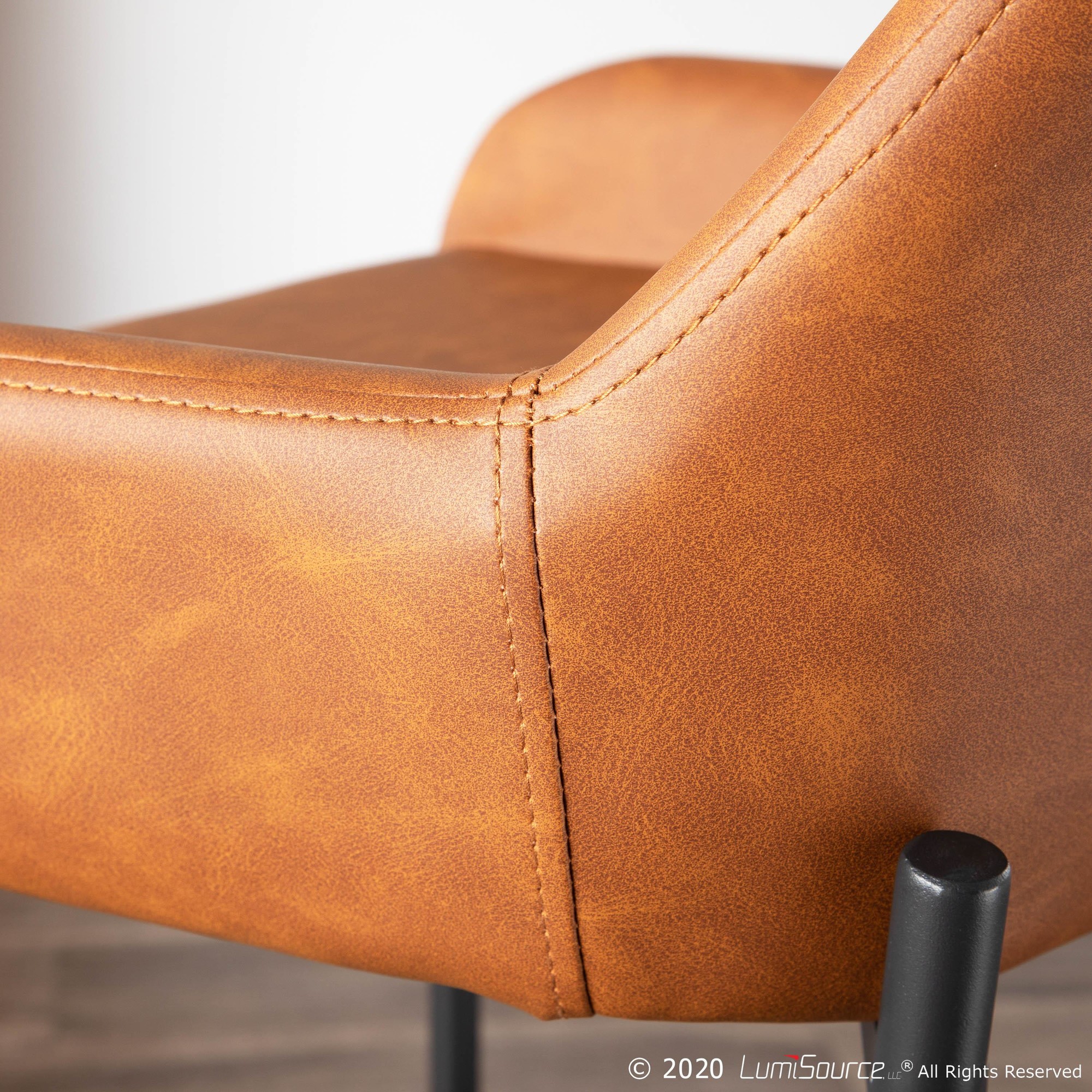 Daniella Industrial Black Metal Camel Counter Stools (Set of 2) 5 Daniella Industrial Black Metal Camel Counter Stools (Set of 2) - Image 5