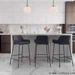 Daniella Industrial Black Metal Charcoal Fabric Bar Stools (Set of 2) 10 Daniella Industrial Black Metal Charcoal Fabric Bar Stools (Set of 2)