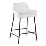 Daniella Industrial Black Metal White Faux Leather Counter Stools (Set of 2) 15 Daniella Industrial Black Metal White Faux Leather Counter Stools (Set of 2)