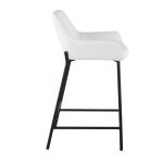 Daniella Industrial Black Metal White Faux Leather Counter Stools (Set of 2) 16 Daniella Industrial Black Metal White Faux Leather Counter Stools (Set of 2)