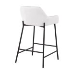 Daniella Industrial Black Metal White Faux Leather Counter Stools (Set of 2) 17 Daniella Industrial Black Metal White Faux Leather Counter Stools (Set of 2)