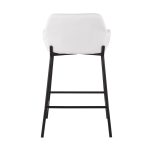 Daniella Industrial Black Metal White Faux Leather Counter Stools (Set of 2) 18 Daniella Industrial Black Metal White Faux Leather Counter Stools (Set of 2)