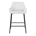 Daniella Industrial Black Metal White Faux Leather Counter Stools (Set of 2) 19 Daniella Industrial Black Metal White Faux Leather Counter Stools (Set of 2)
