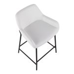 Daniella Industrial Black Metal White Faux Leather Counter Stools (Set of 2) 20 Daniella Industrial Black Metal White Faux Leather Counter Stools (Set of 2)