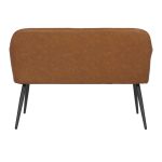 Daniella Industrial Camel Faux Leather Black Steel High Back Bench 28 Daniella Industrial Camel Faux Leather Black Steel High Back Bench