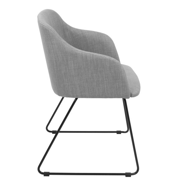 Daniella Light Grey Contemporary Dining Chairs Set of 2 3