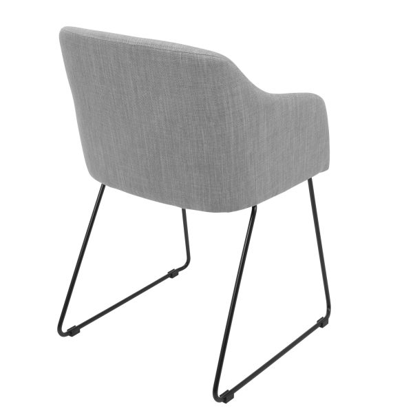 Daniella Light Grey Contemporary Dining Chairs Set of 2 4