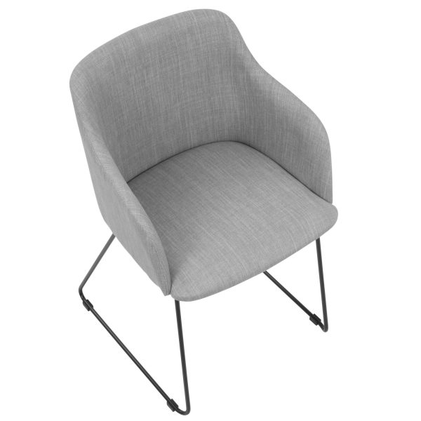 Daniella Light Grey Contemporary Dining Chairs Set of 2 7